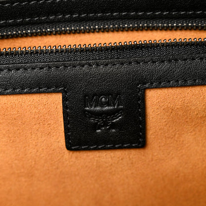 MCM Visetos Ottomar Weekender Duffle Bag Cognac Black 5 of 9