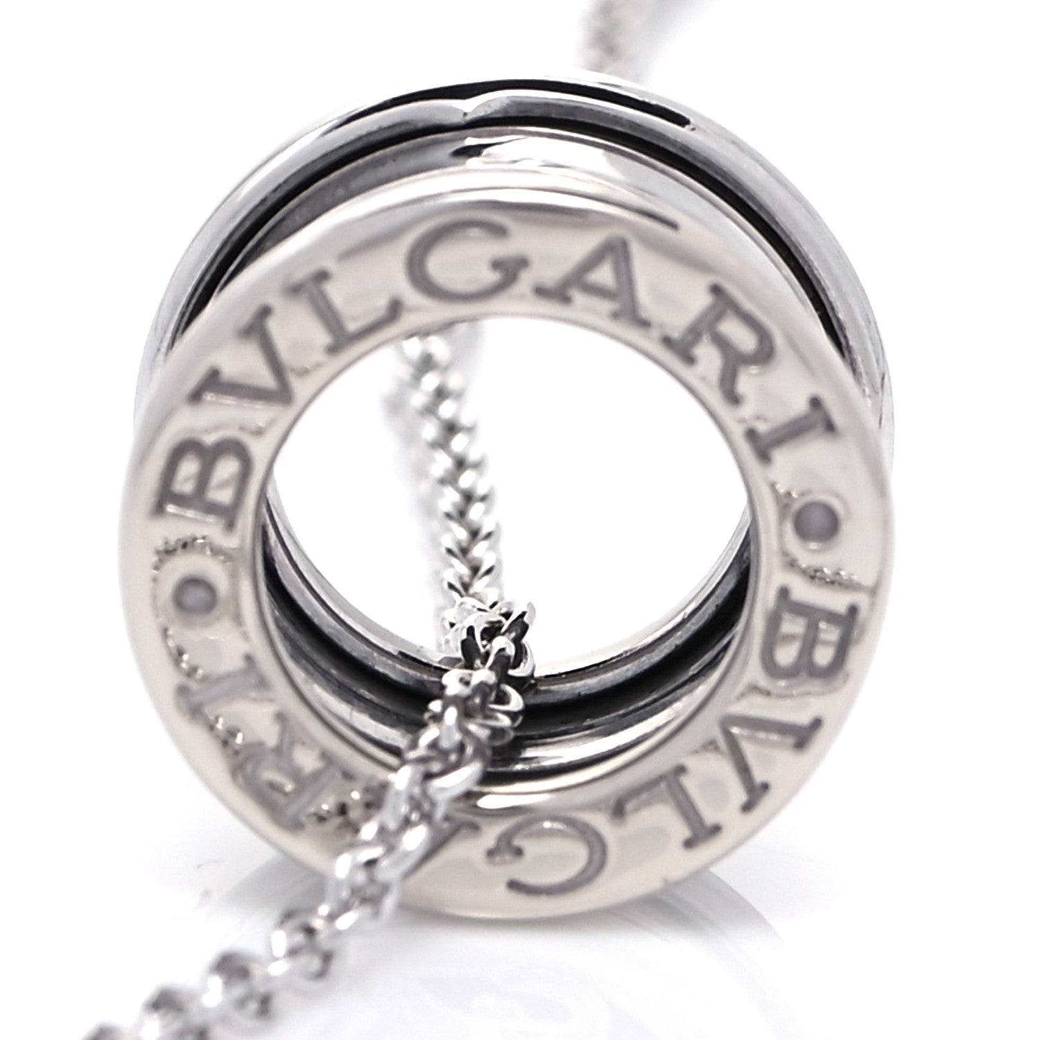 Bulgari 18K White Gold B.Zero1 Pendant Necklace 5 of 5