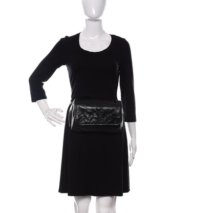 Saint Laurent Crinkled Calfskin Matelasse Monogram Niki Body Bag Black 2 of 12