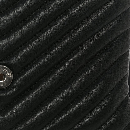 Saint Laurent Sheepskin Matelasse Chevron Monogram Medium College Bag Black 15 of 20