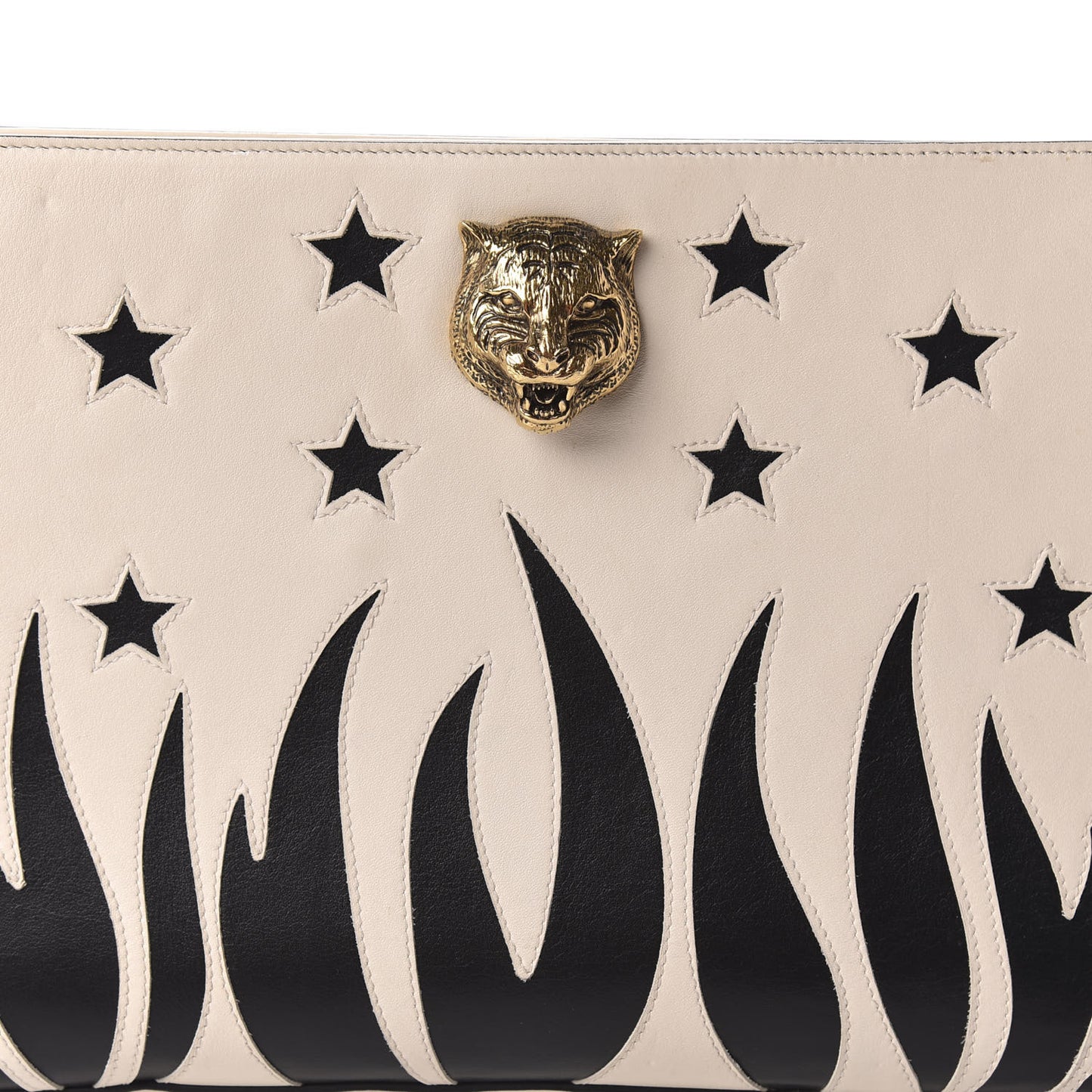 Calfskin Animalier Clutch White