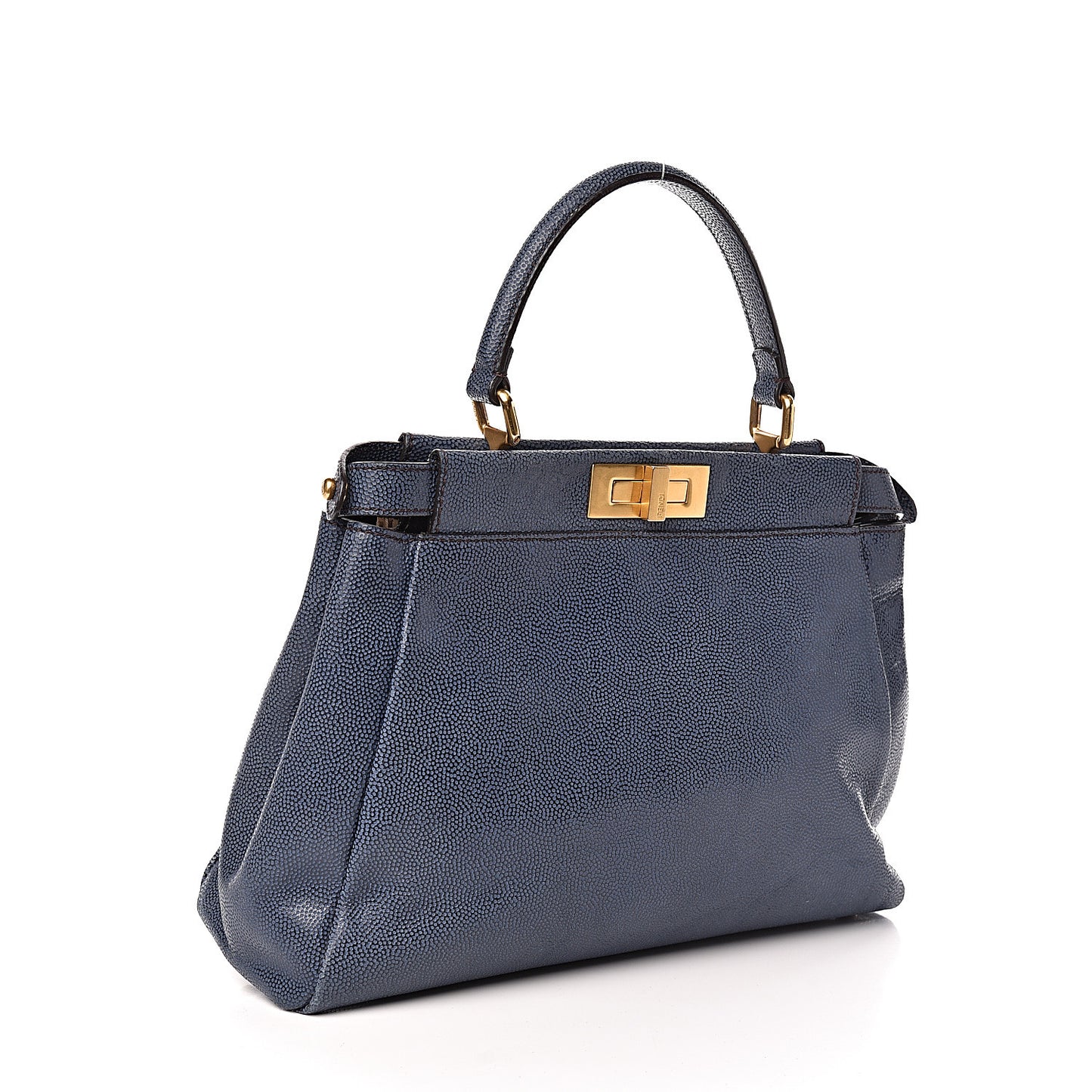 Patent Medium Peekaboo Iconic Satchel Blue
