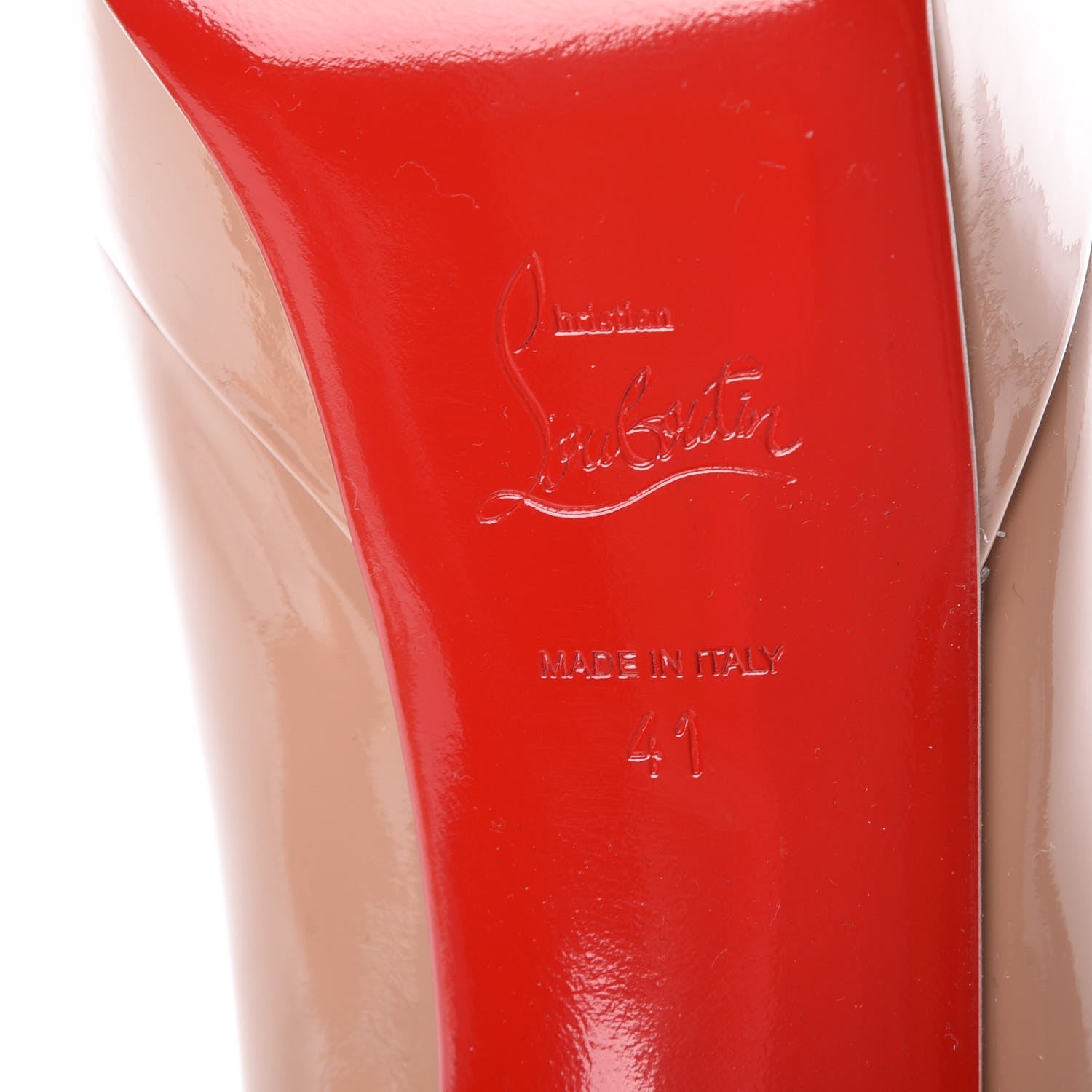 Christian Louboutin Patent Bianca 120 Pumps 41 Nude 6 of 8