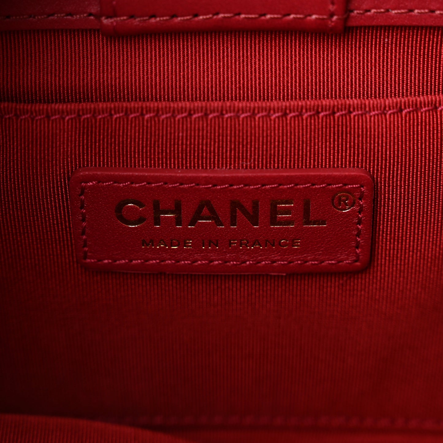 Calfskin Quilted Small CC Chain Accordion Tote Red