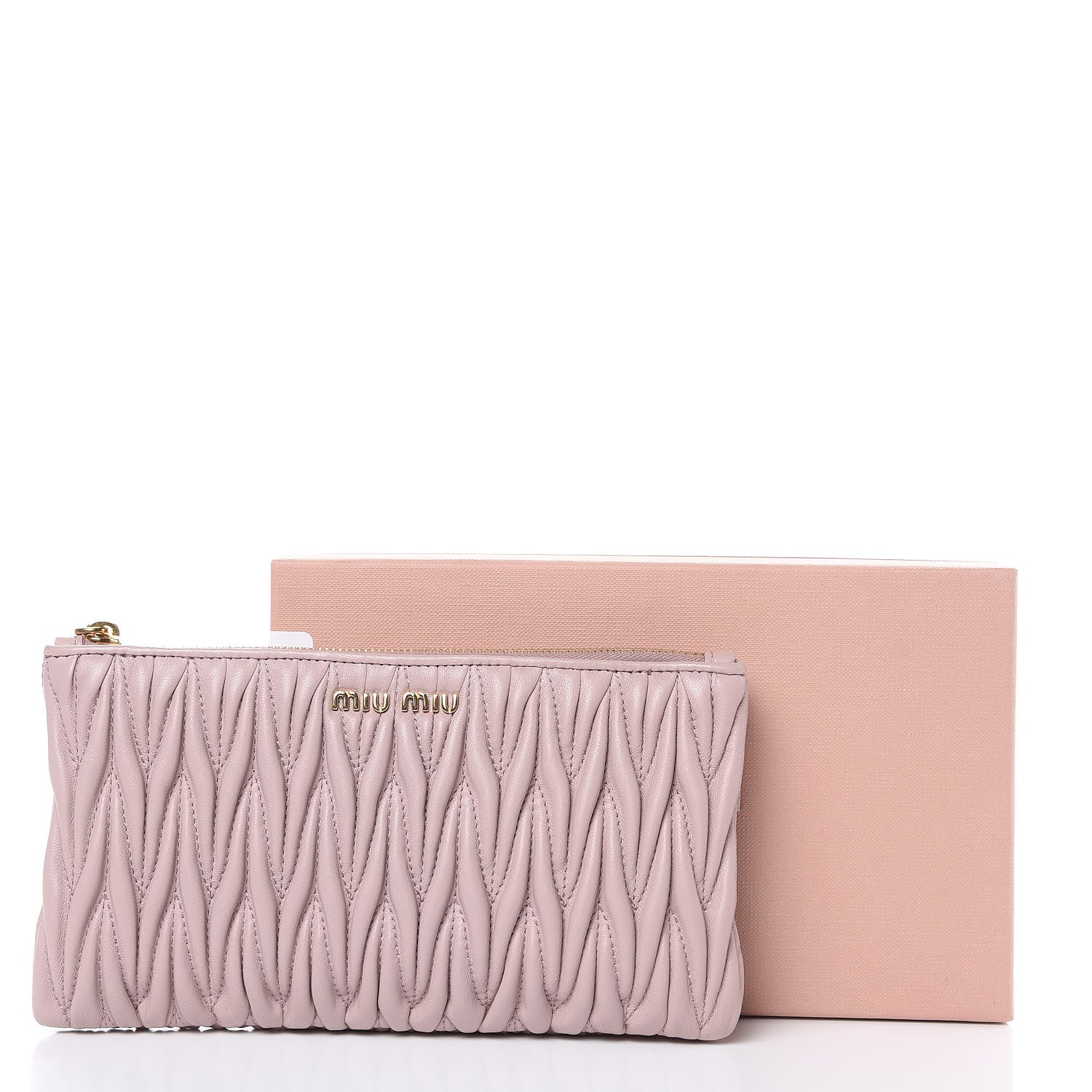 Miu Miu Nappa Matelasse Clutch Mughetto 8 of 8