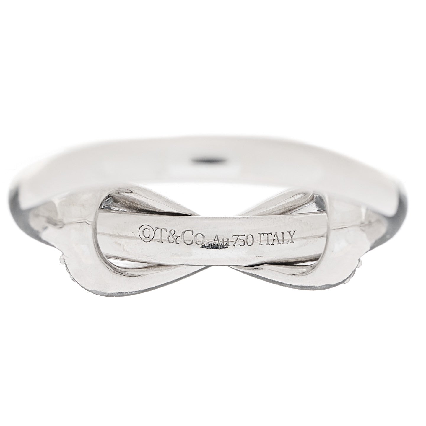 18K White Gold Diamond Infinity Ring 49 4.75