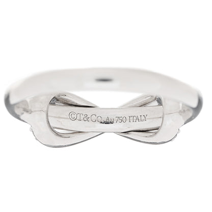 Tiffany 18K White Gold Diamond Infinity Ring 49 4.75 4 of 4