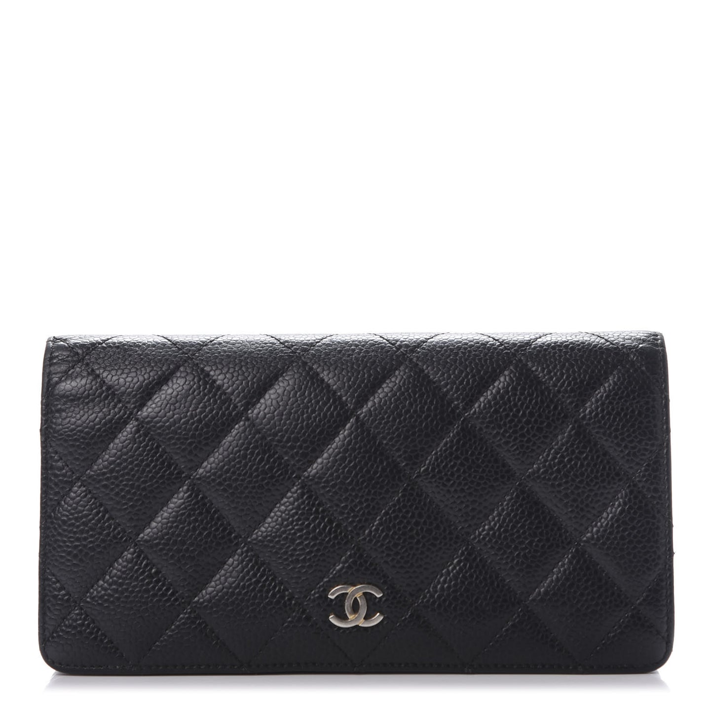Caviar Quilted Yen Wallet Black