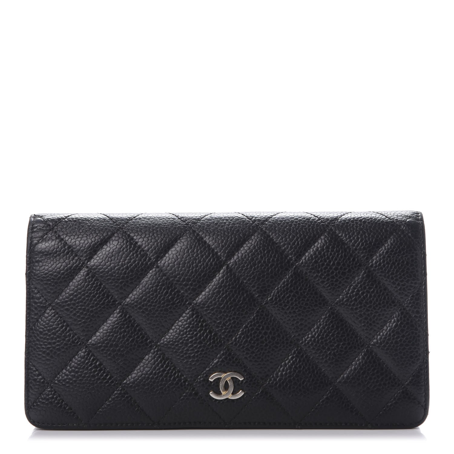 Chanel Caviar Quilted Yen Wallet Black 1 of 18