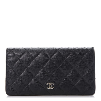 Chanel Caviar Quilted Yen Wallet Black 1 of 18