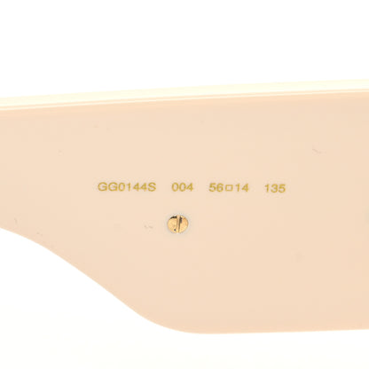 Gucci Acetate Crystal Oversize Hollywood Forever Sunglasses GG0144S Ivory 6 of 8