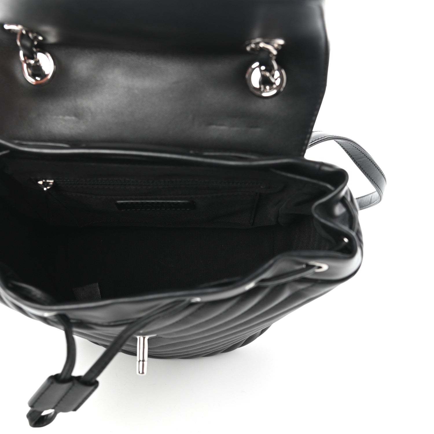 Chanel Calfskin Chevron Quilted Small Urban Spirit Backpack Black 5 of 10