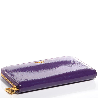 Prada Vernice Zip Around Wallet Purple Ciclamino 4 of 10