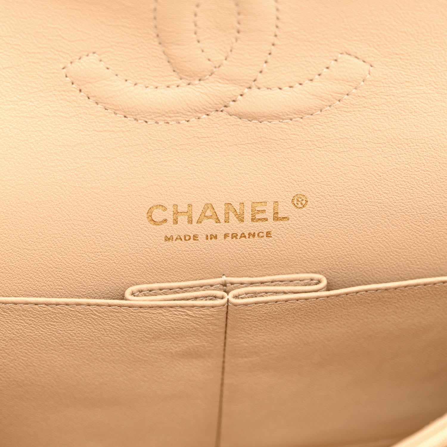 Chanel Caviar Quilted Medium Double Flap Beige 6 of 11