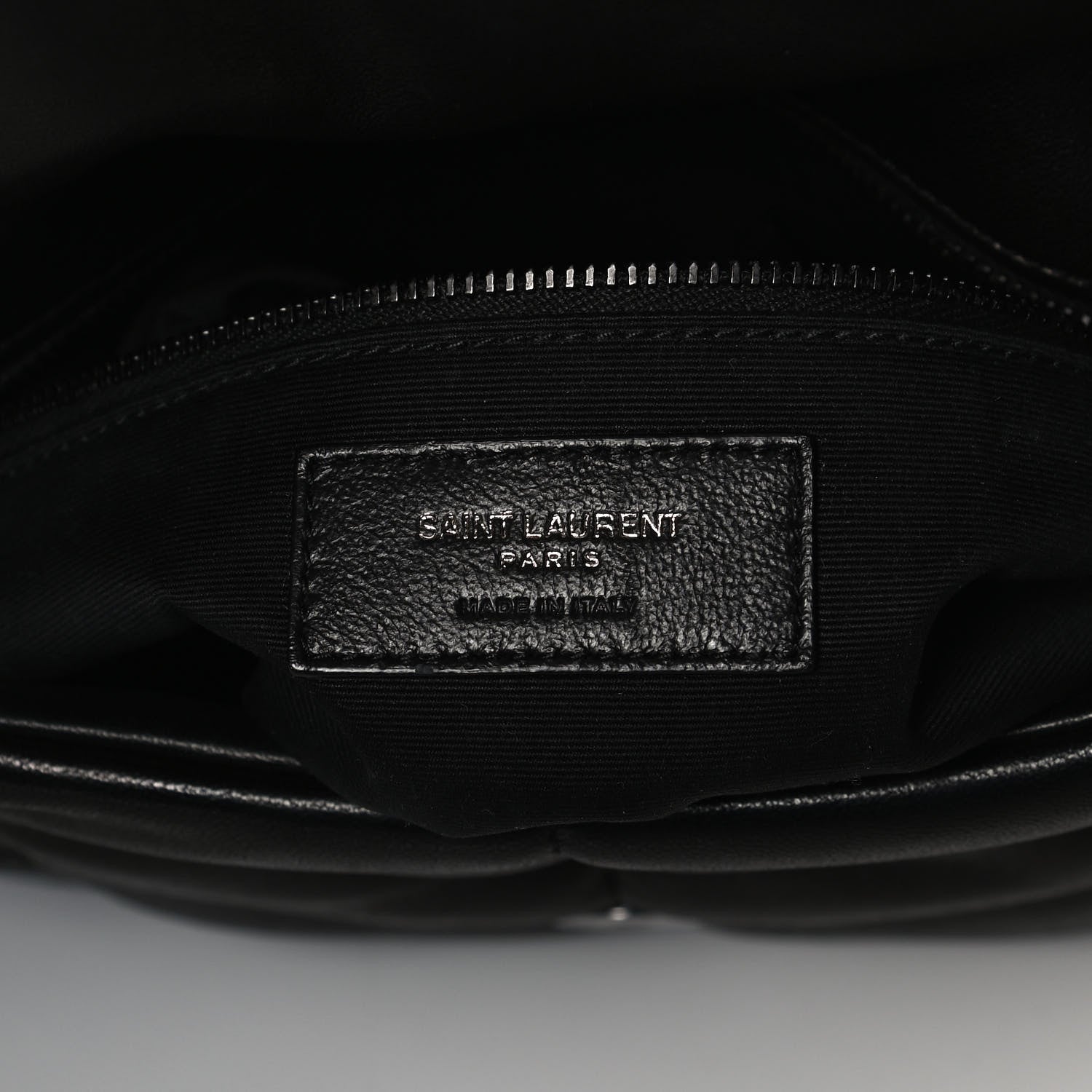 Saint Laurent Lambskin Quilted Small Loulou Puffer Monogram Chain Satchel Black 5 of 9
