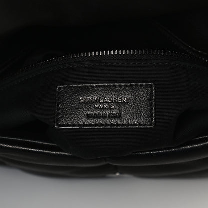 Saint Laurent Lambskin Quilted Small Loulou Puffer Monogram Chain Satchel Black 5 of 9