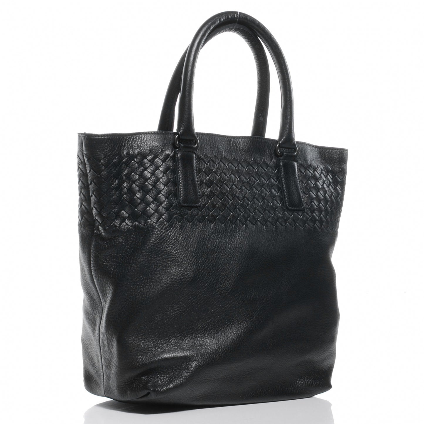 Cervo Leather Medium Tote Nero Black