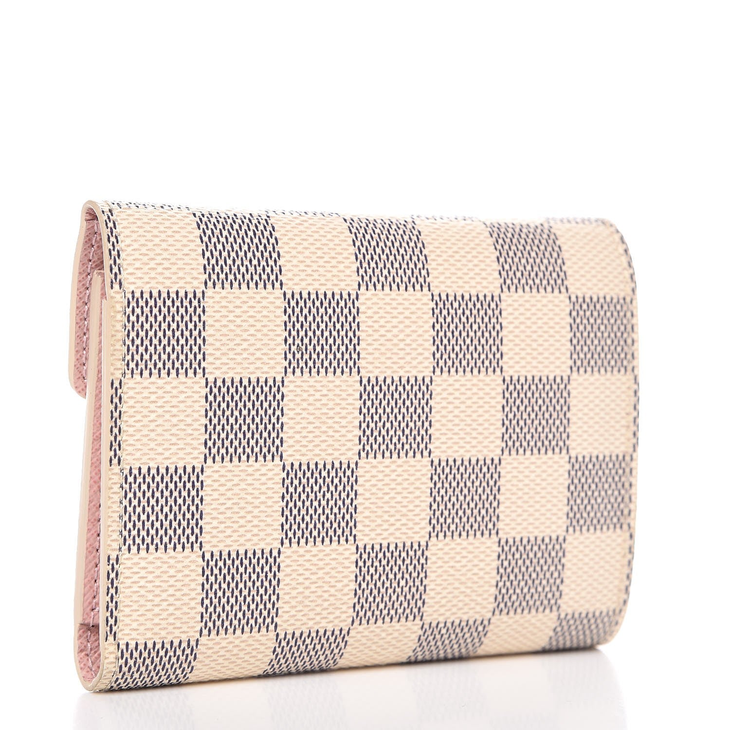 Louis Vuitton Damier Azur Victorine Wallet Rose Ballerine 3 of 7