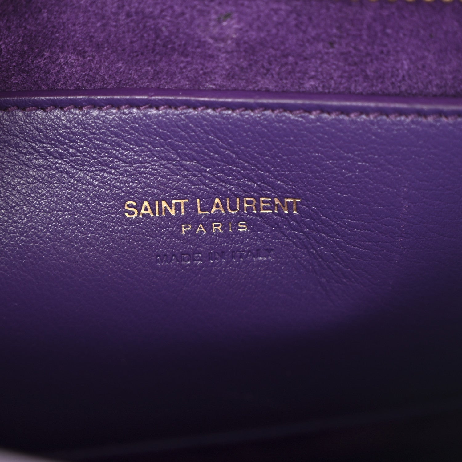 Saint Laurent Calfskin Monogram Baby Cabas Purple 6 of 9