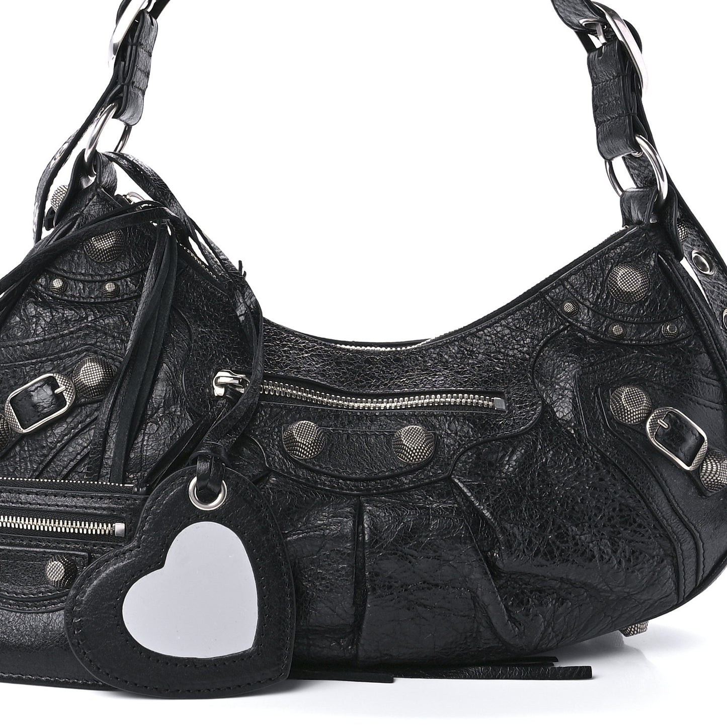 Agneau Arena Small Le Cagole Shoulder Bag Black