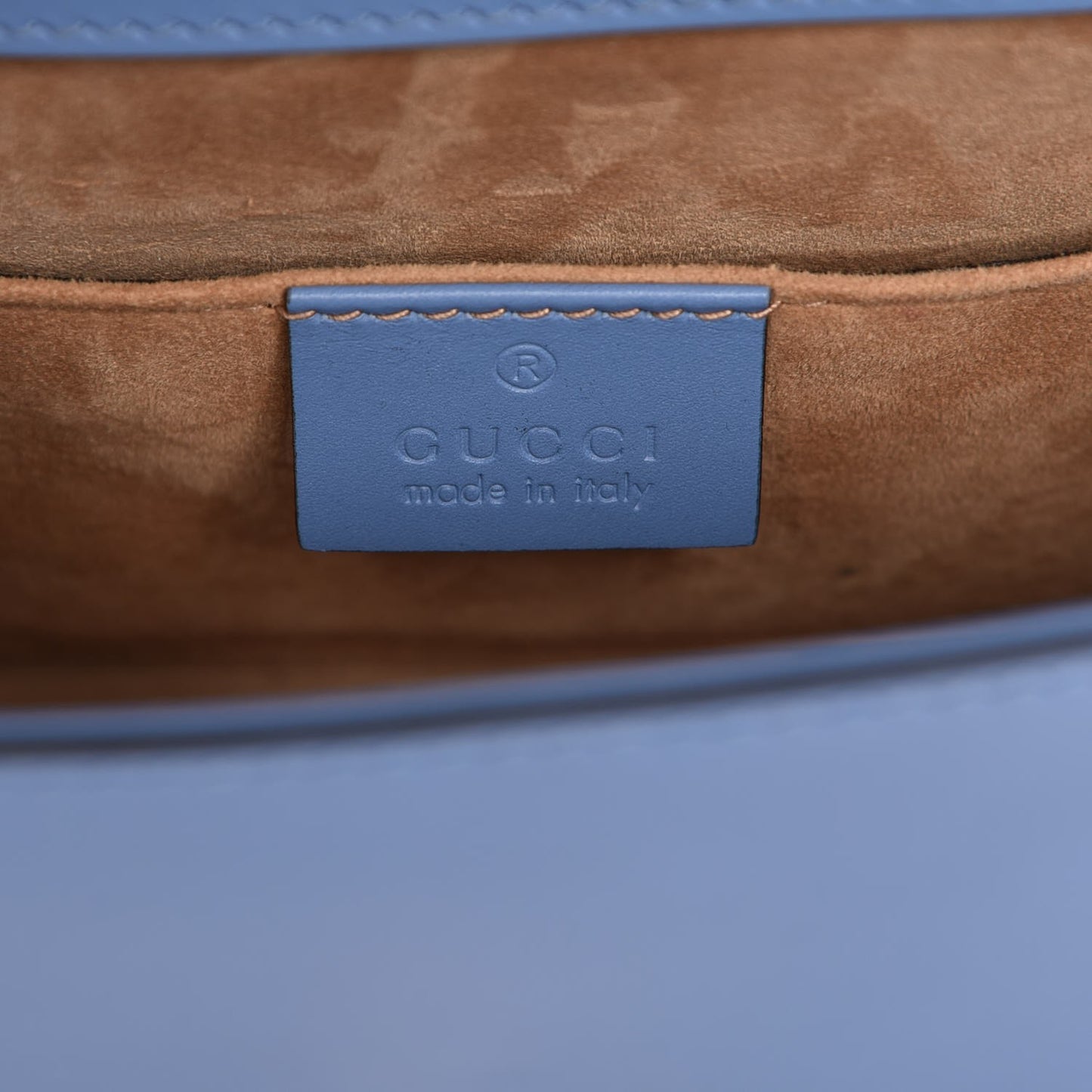 Calfskin Mini Sylvie Chain Shoulder Bag Clear Sky Blue