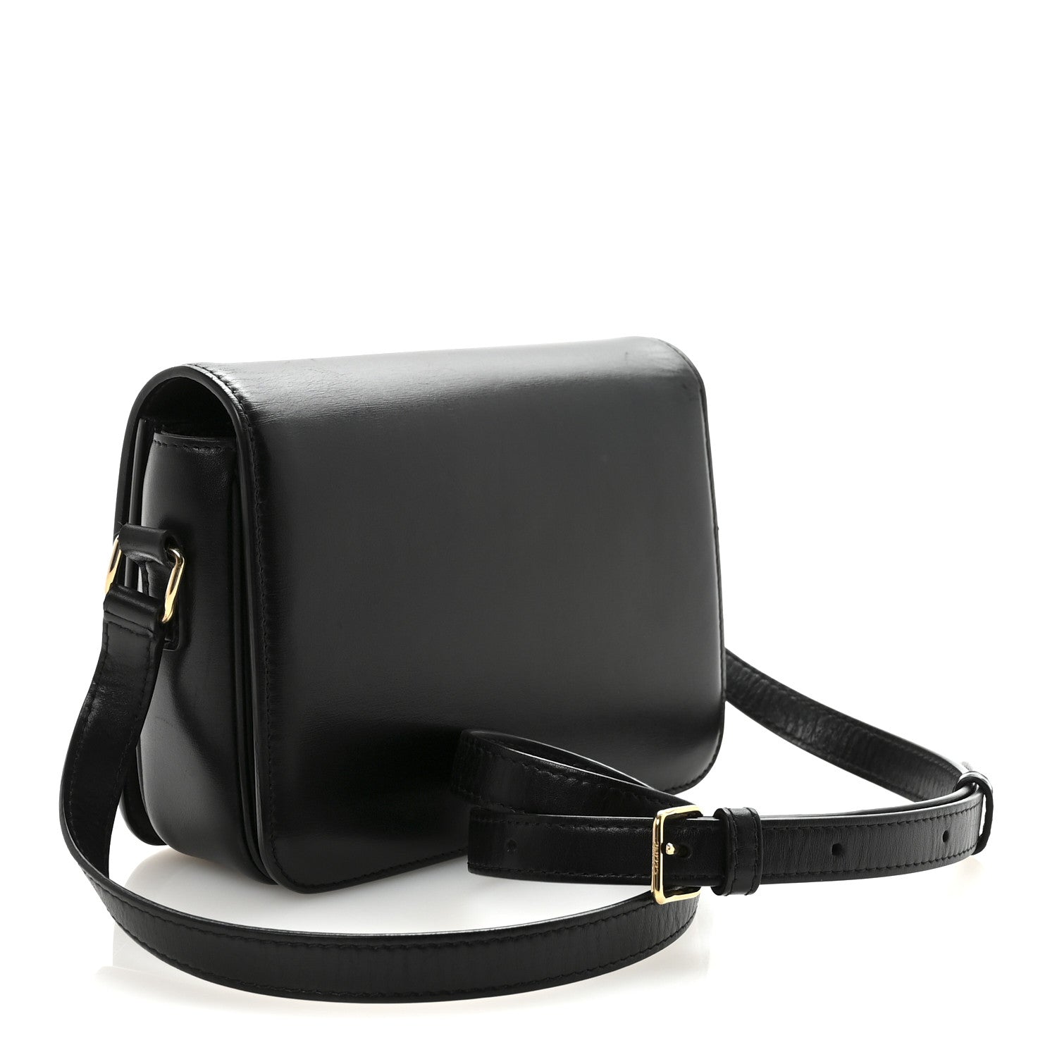 Celine Shiny Calfskin Teen Triomphe Black 3 of 10