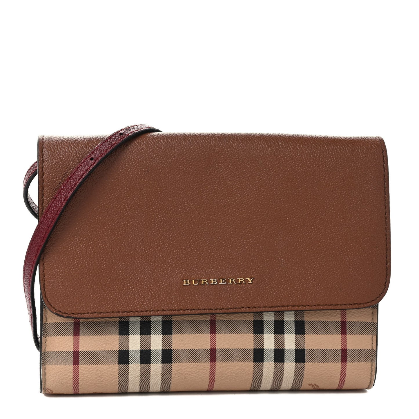 Haymarket Check Small Loxley Crossbody Bright Toffee