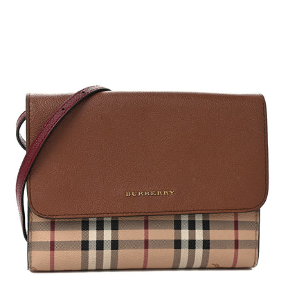 Burberry Haymarket Check Small Loxley Crossbody Bright Toffee 1 of 10