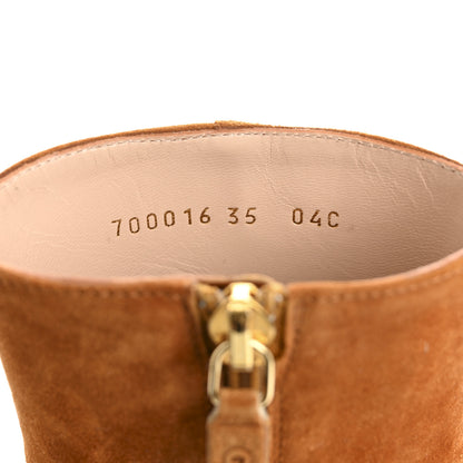 Gucci Suede Cachemire Blondie 55mm Ankle Boots 35 Blondie Cognac 9 of 10