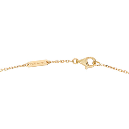 Van Cleef & Arpels 18K Yellow Gold Mother of Pearl Vintage Alhambra Pendant Necklace 4 of 5