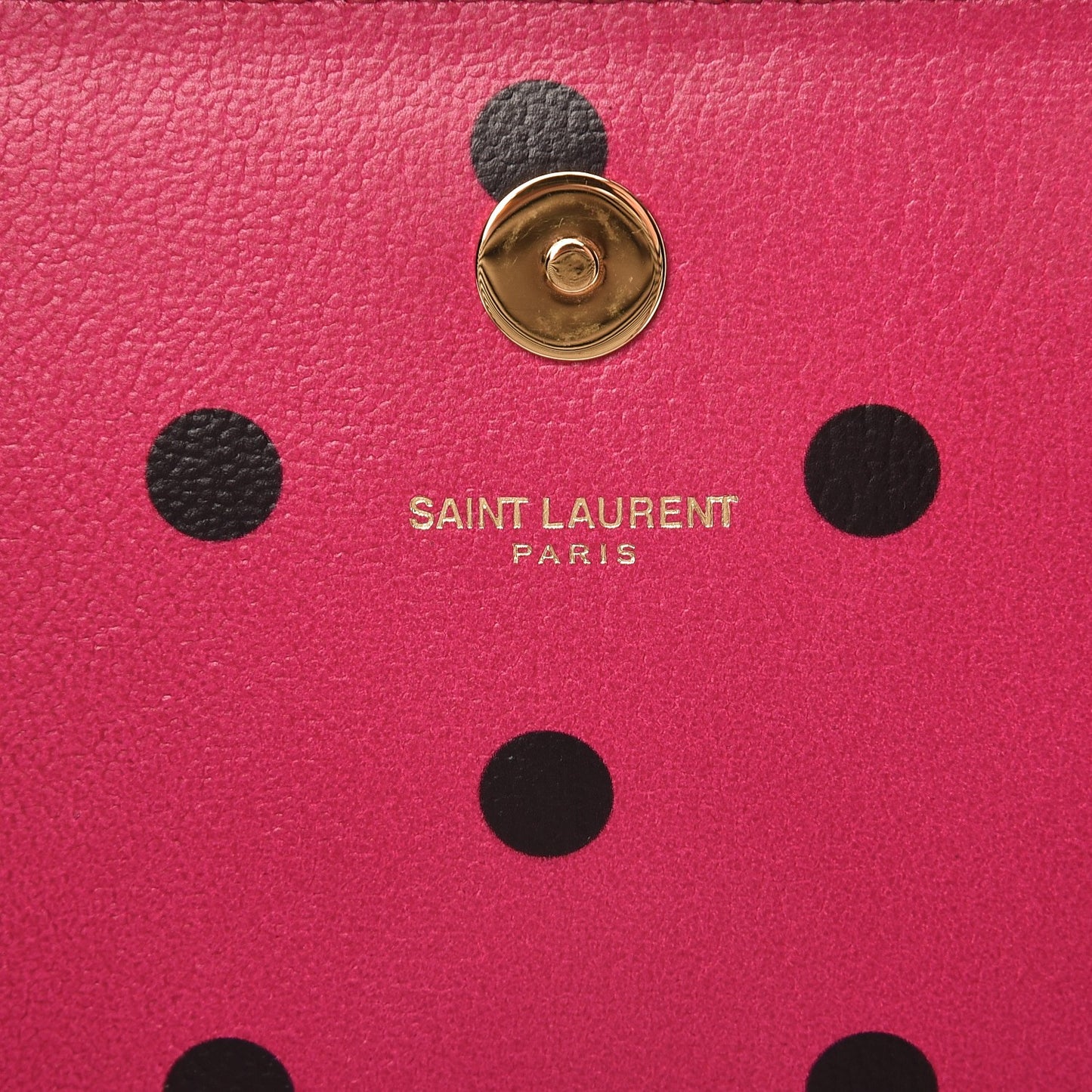 Calfskin Polka Dots Classic Monogram Clutch Pink