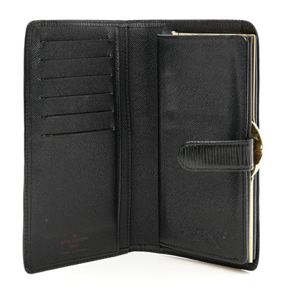 Louis Vuitton Epi Viennois Continental French Purse Wallet Black 6 of 12