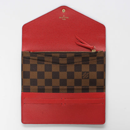 Louis Vuitton Damier Ebene Josephine Wallet Red 6 of 9