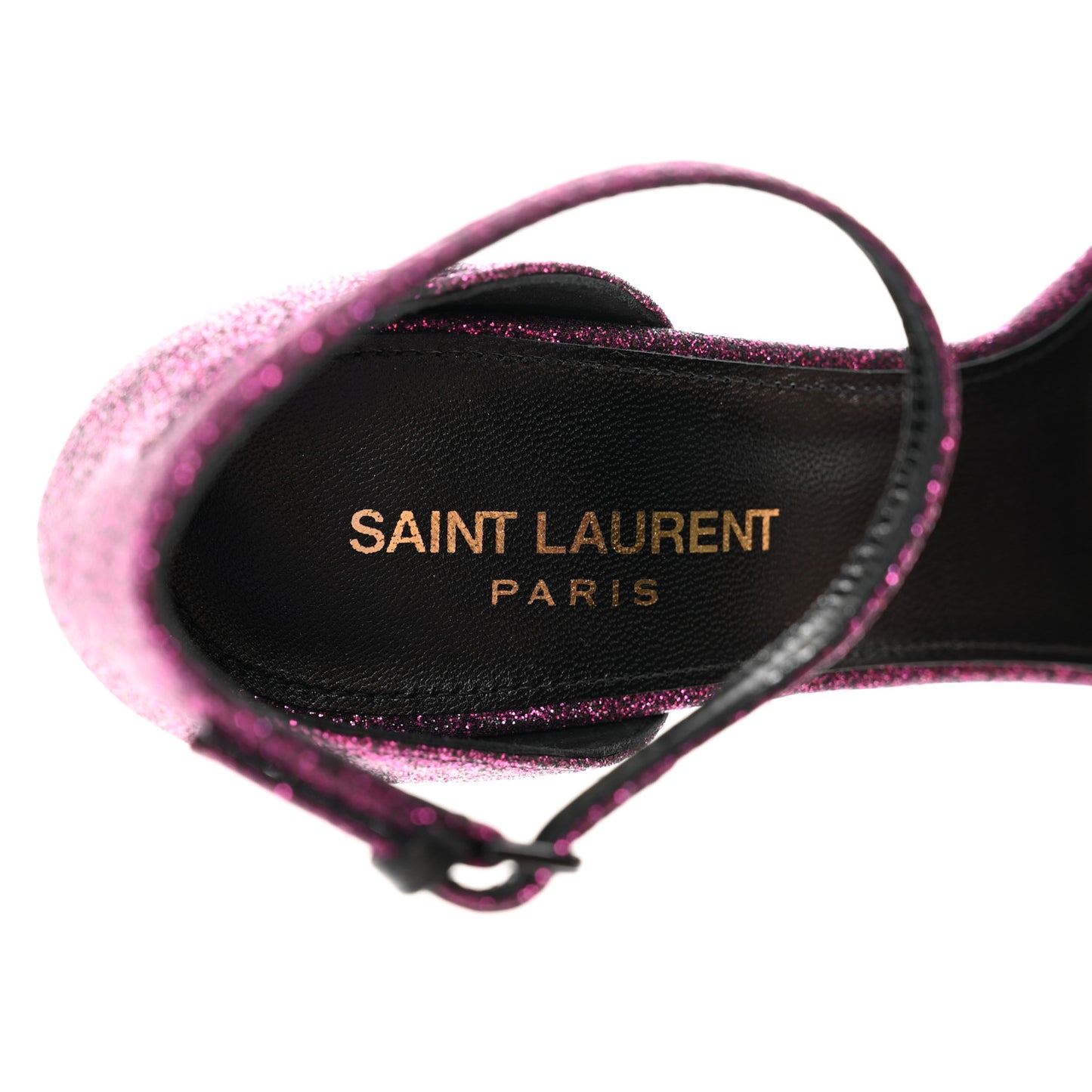 Glitter Amber 105 Ankle Strap Sandals 38.5 Fuchsia