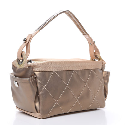 Chanel Coated Canvas Paris Biarritz Hobo Gold 3 of 10