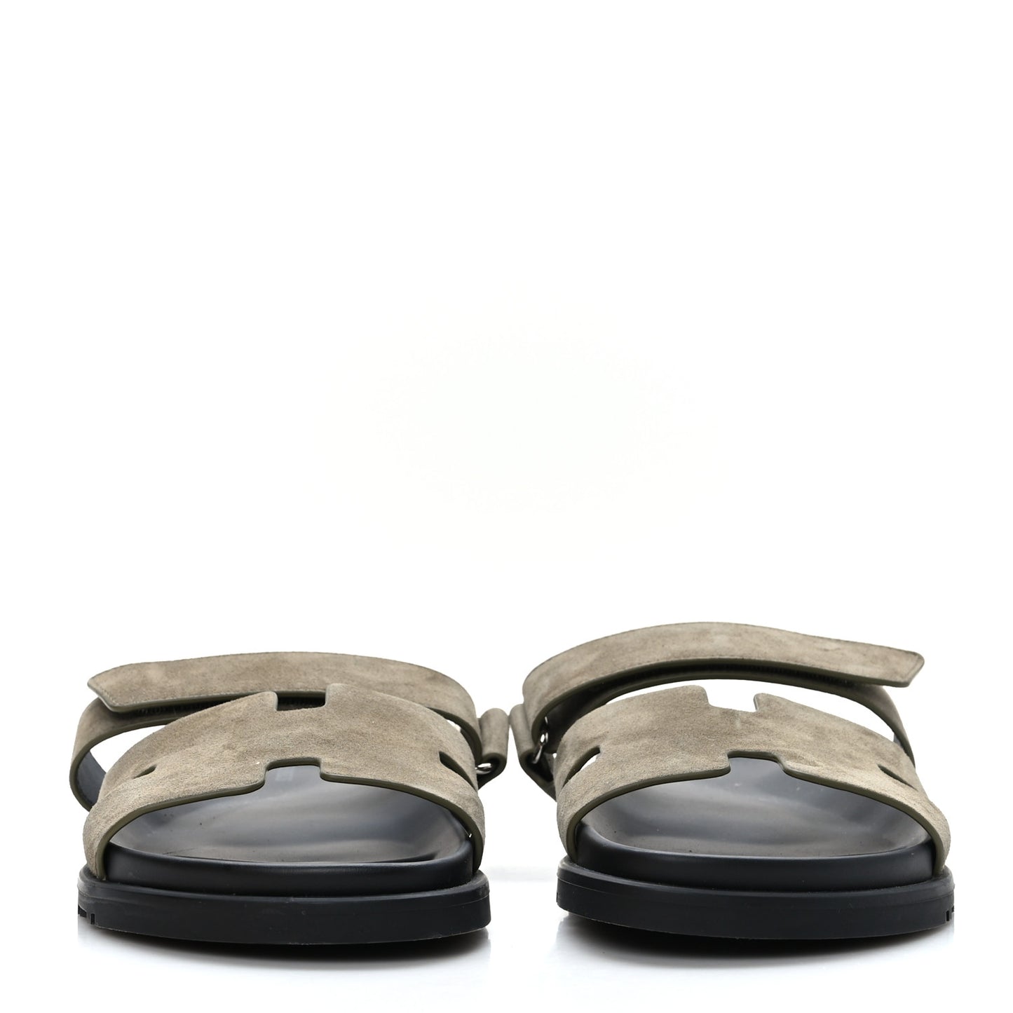 Suede Goatskin Mens Chypre Sandals 40.5 Beige Argile