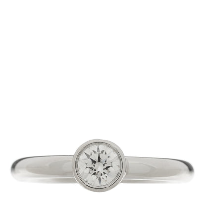 Tiffany Platinum Diamond .35ct Bezet Ring 50 5.5 1 of 8