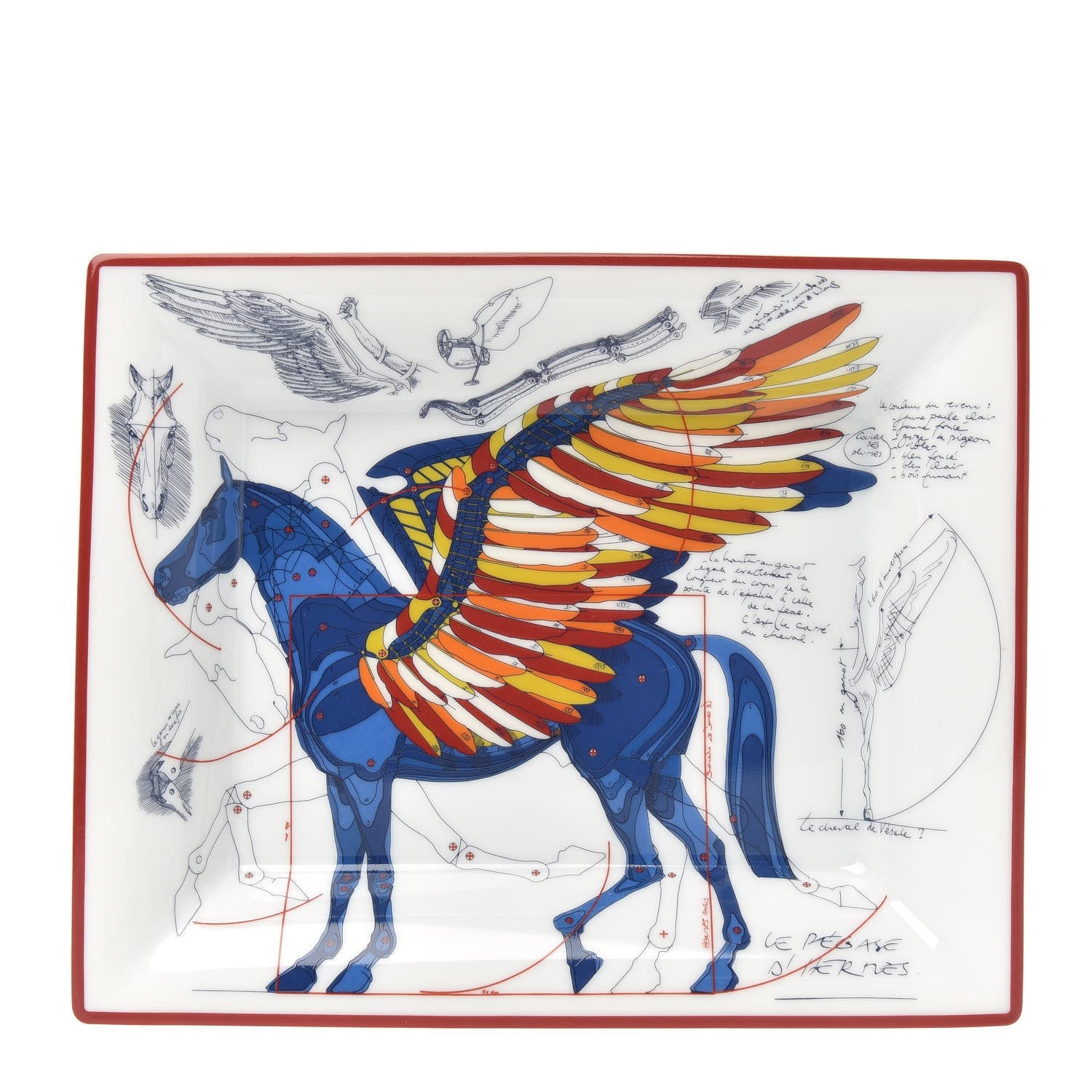 Hermes Porcelain Pegase Change Tray Anis Outremer 1 of 6