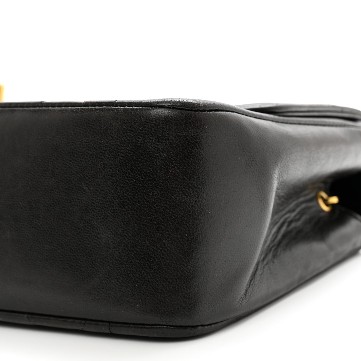 Lambskin Quilted Small Single Flap Black