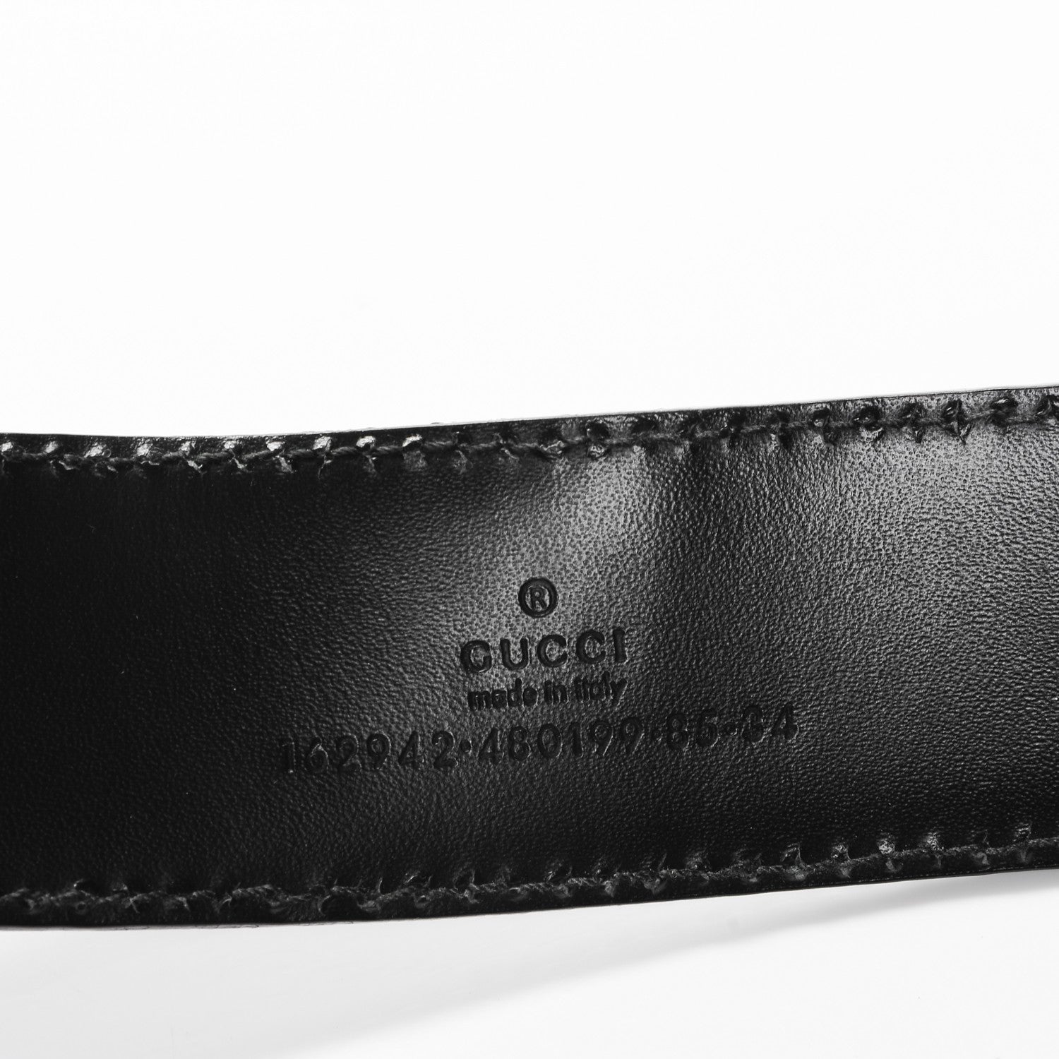 Gucci Guccissima Horsebit Buckle Belt 85 34 Black 4 of 6