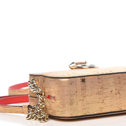 Christian Louboutin Metallic Liege Pepite Cork Mini Rubylou Crossbody Gold 5 of 11