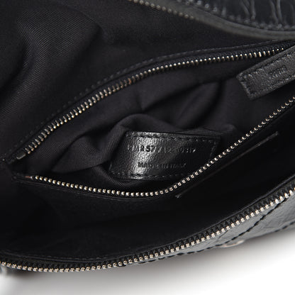 Saint Laurent Crinkled Calfskin Matelasse Monogram Niki Body Bag Black 6 of 8