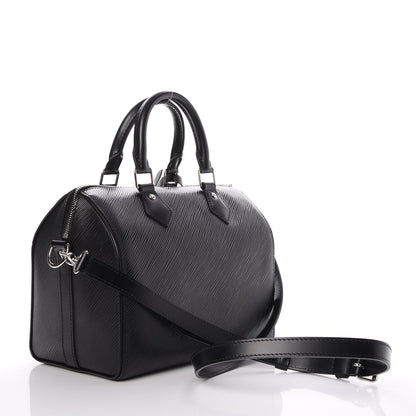Louis Vuitton Epi Speedy Bandouliere 25 Black 3 of 8