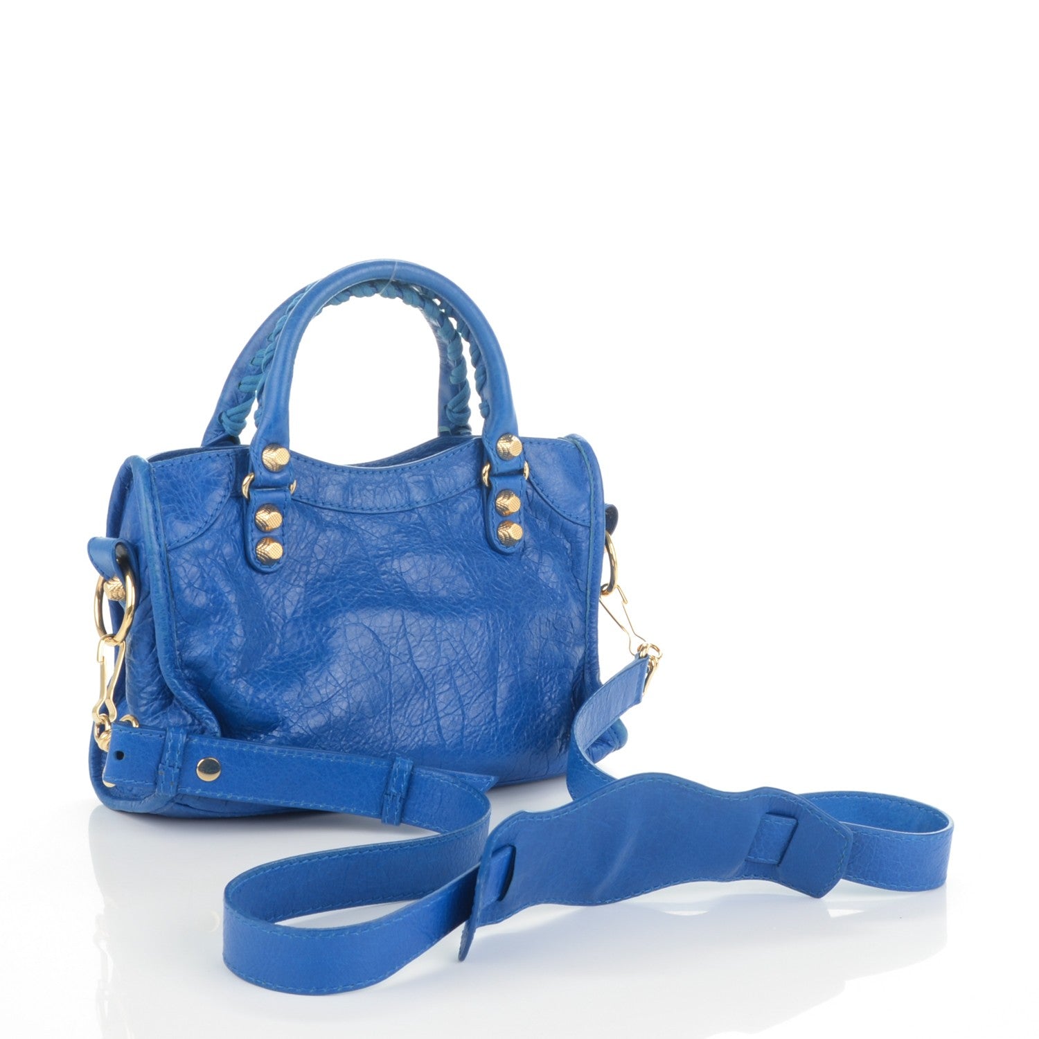 Balenciaga Agneau Giant 12 Gold Hardware Mini City Bleu Lazuli 3 of 7
