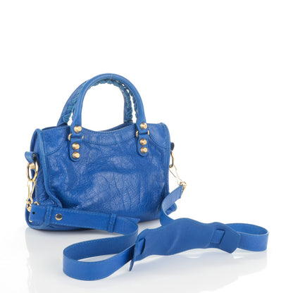 Balenciaga Agneau Giant 12 Gold Hardware Mini City Bleu Lazuli 3 of 7
