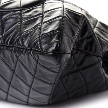 Chanel Glazed Calfskin Quilted Surpique Carryall Black 9 of 9
