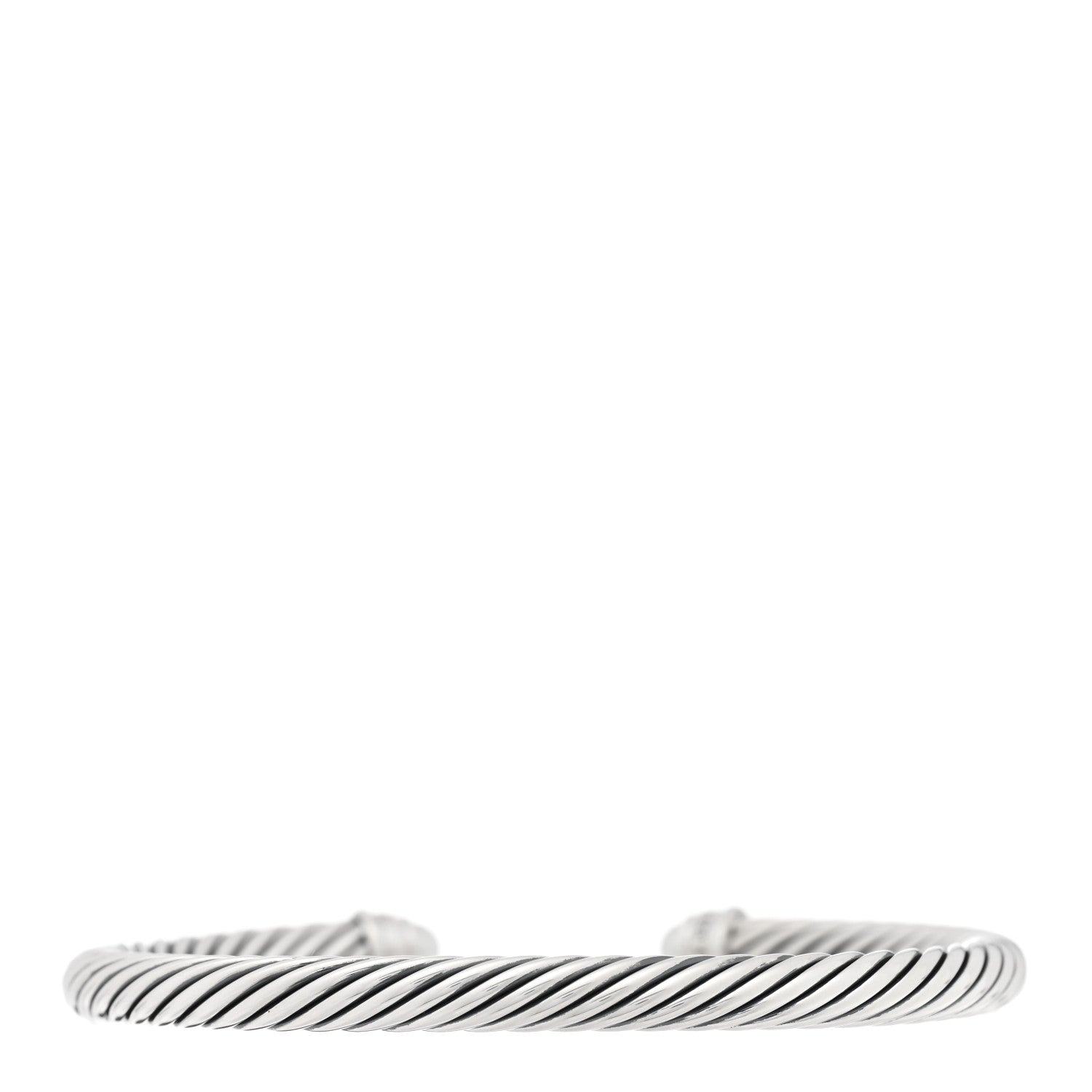 David Yurman Sterling Silver Cultured Pearl Diamond 5mm Cable Classics Bracelet 2 of 3