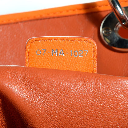 Christian Dior Lambskin Woven North South Avenue Tote Orange 7 of 8