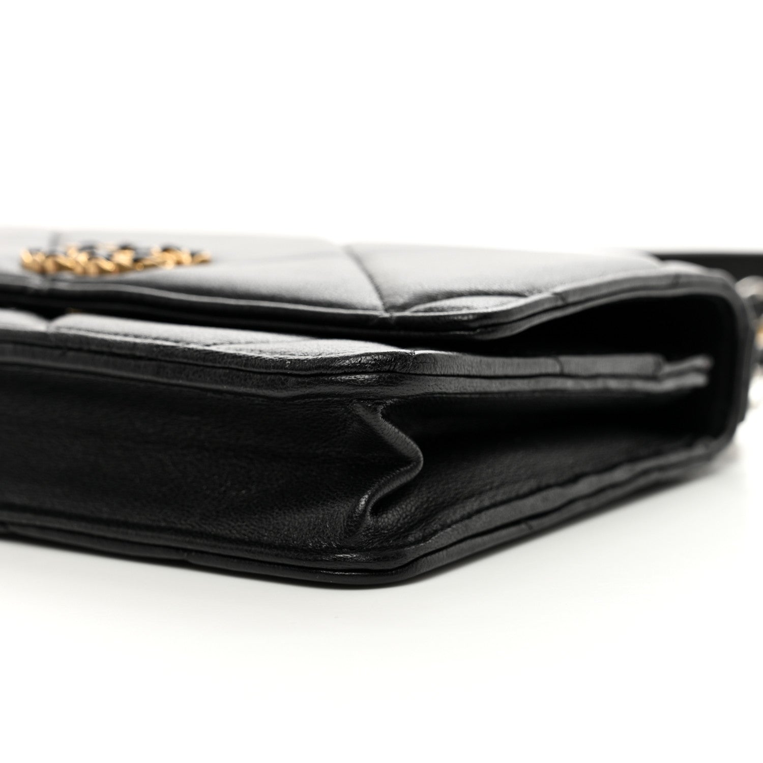 Chanel Lambskin Quilted Chanel 19 Wallet On Chain WOC Black 10 of 11
