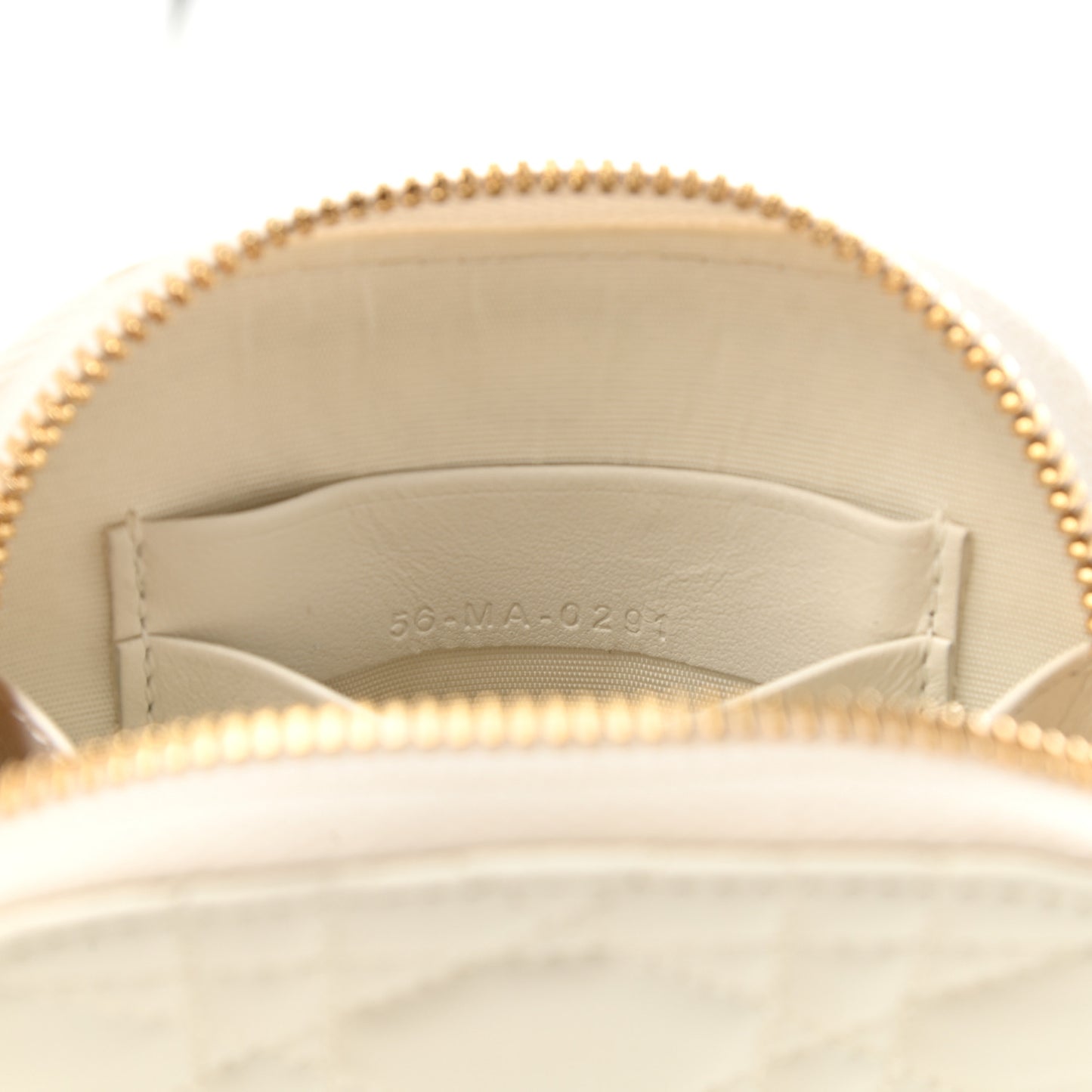 Lambskin Cannage Lady Dior Phone Holder Latte